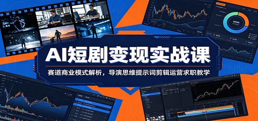 AI短剧变现实战课：赛道商业模式解析，导演思维提示词剪辑运营求职教学 - 项目资源网