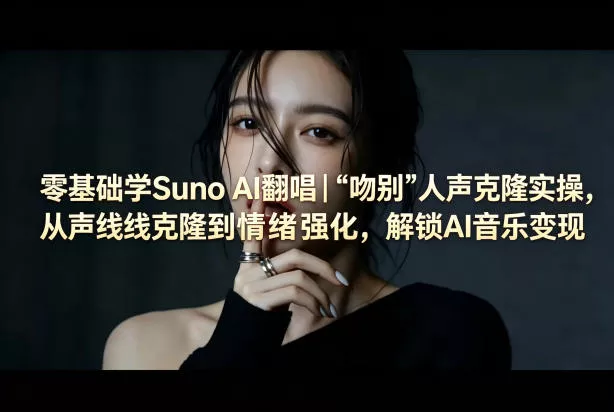 零基础学Suno AI翻唱|《吻别》人声克隆实操,从声线克隆到情绪强化,解锁AI音乐变现 零基础学Suno AI翻唱|《吻别》人声克隆实操,从声线克隆到情绪强化,解锁AI音乐变现