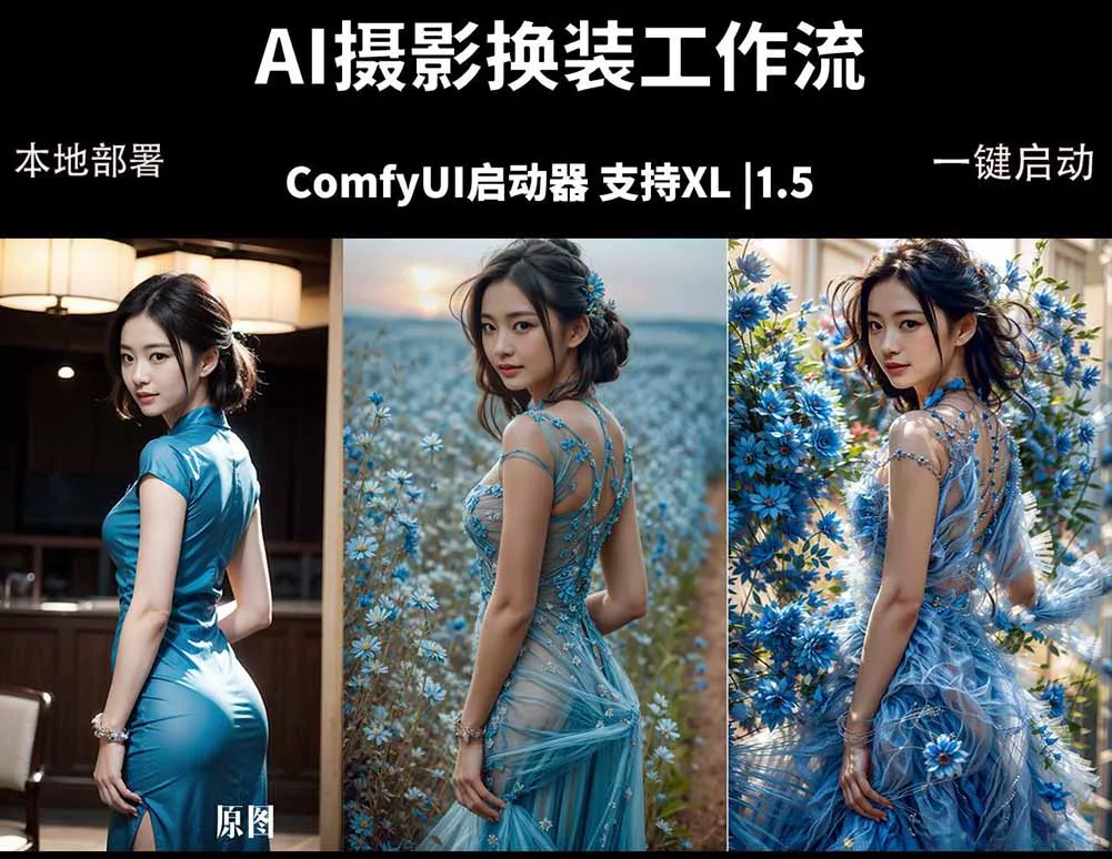 ComfyUI人像写真摄影工作流:本地一键部署,换装换场景换脸全搞定,影楼效率翻倍 ComfyUI人像写真摄影工作流:本地一键部署,换装换场景换脸全搞定,影楼效率翻倍