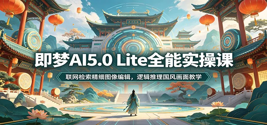 即梦AI5.0 Lite全能实操课：联网检索精细图像编辑，逻辑推理国风画面教学 - 项目资源网