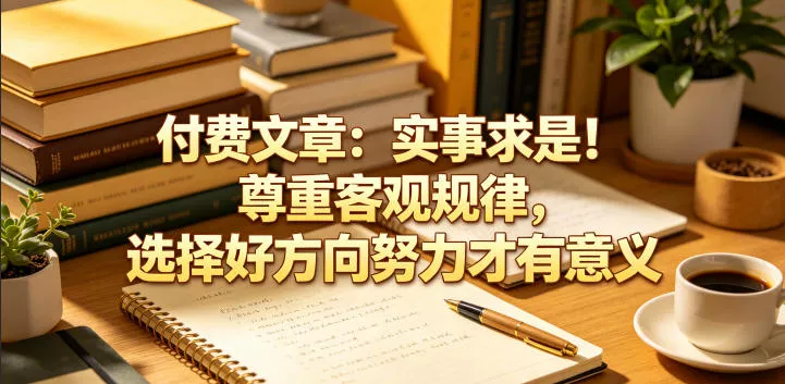 付费文章：实事求是！尊重客观规律，选择好方向努力才有意义 - 项目资源网