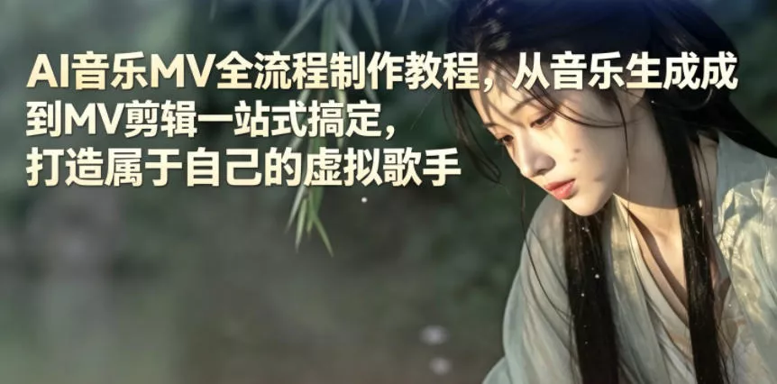 AI音乐MV全流程制作教程，从音乐生成到MV剪辑一站式搞定，打造属于自己的虚拟歌手 - 项目资源网