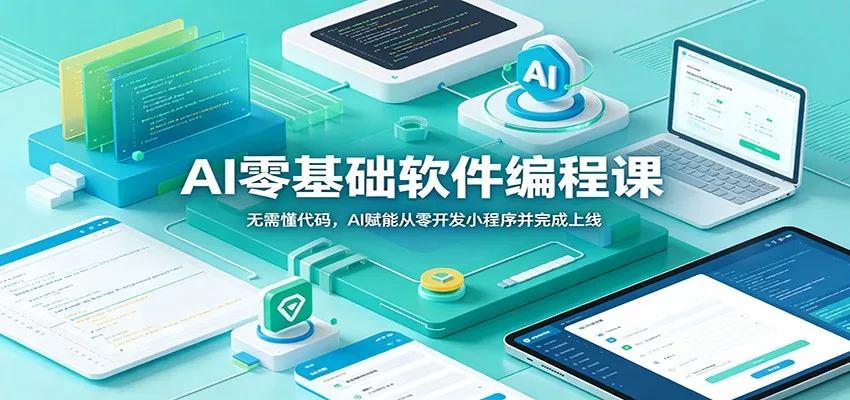 AI零基础软件编程课：无需懂代码，AI赋能从零开发小程序并完成上线 - 项目资源网